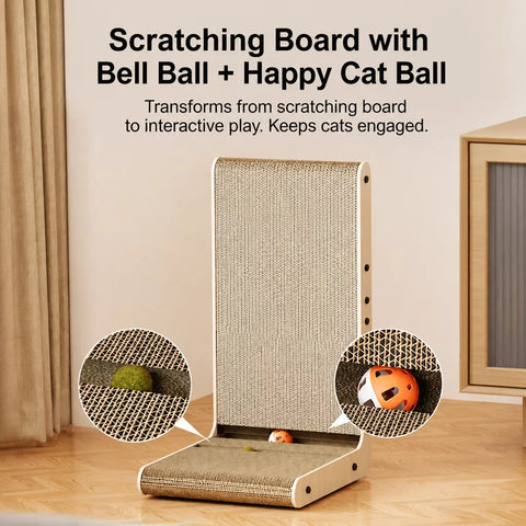 L-Shaped Corrugated Cardboard Cat Scratcher