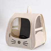 Breathable Cat Carrier Backpack with Roll-Up Shade