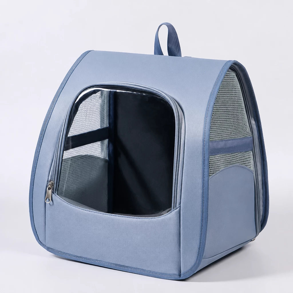 Breathable Cat Carrier Backpack with Roll-Up Shade