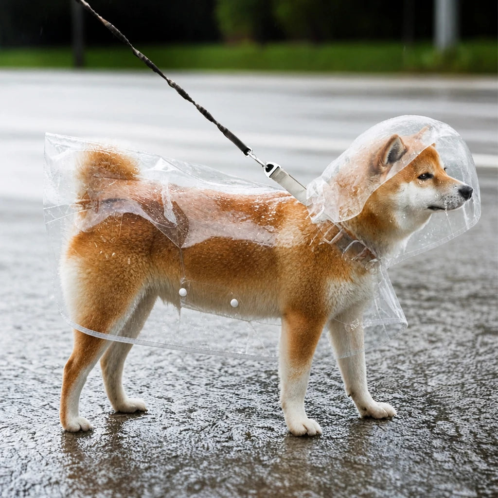 Dog Rain Poncho with Belly Coverage