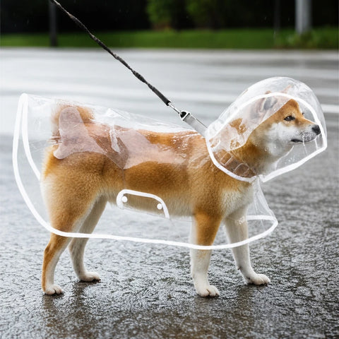 Dog Rain Poncho with Belly Coverage