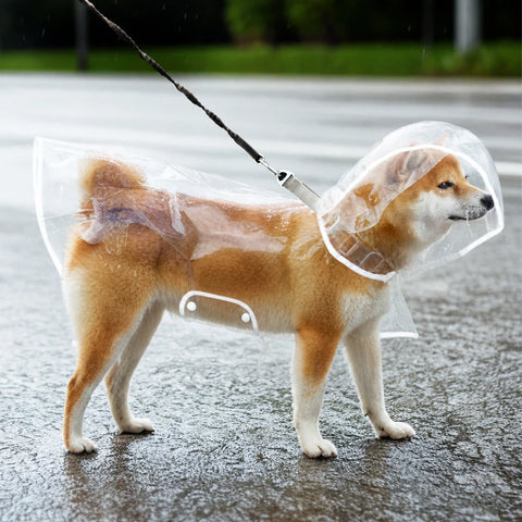Dog Rain Poncho with Belly Coverage