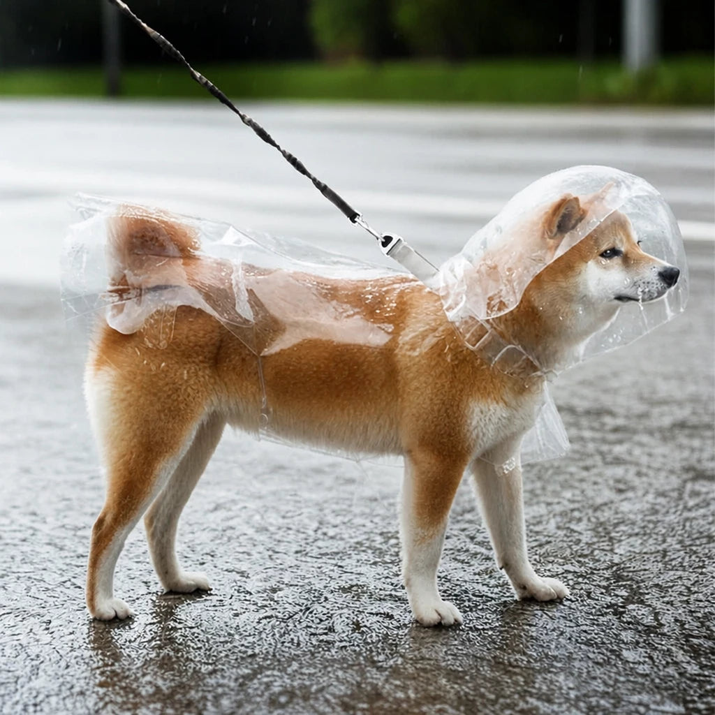 Dog Rain Poncho with Belly Coverage