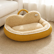 Washable Semi-Enclosed Pet Bed for Cats and Small Dogs