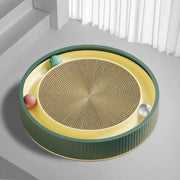 Extra-Large Round Corrugated Cardboard Cat Scratcher & Lounger