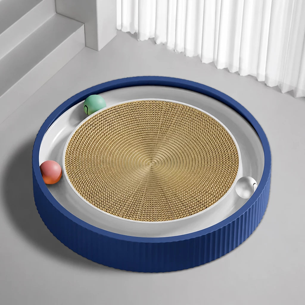 Extra-Large Round Corrugated Cardboard Cat Scratcher & Lounger