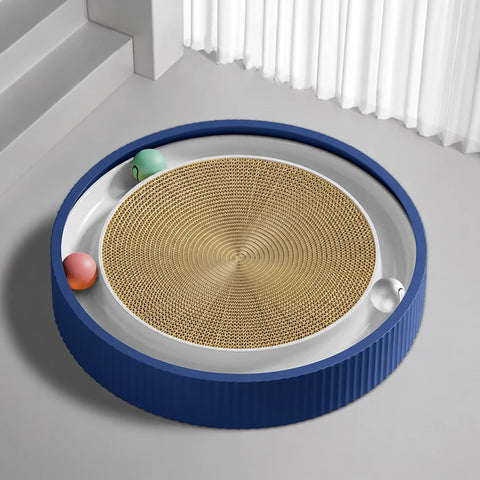 Extra-Large Round Corrugated Cardboard Cat Scratcher & Lounger