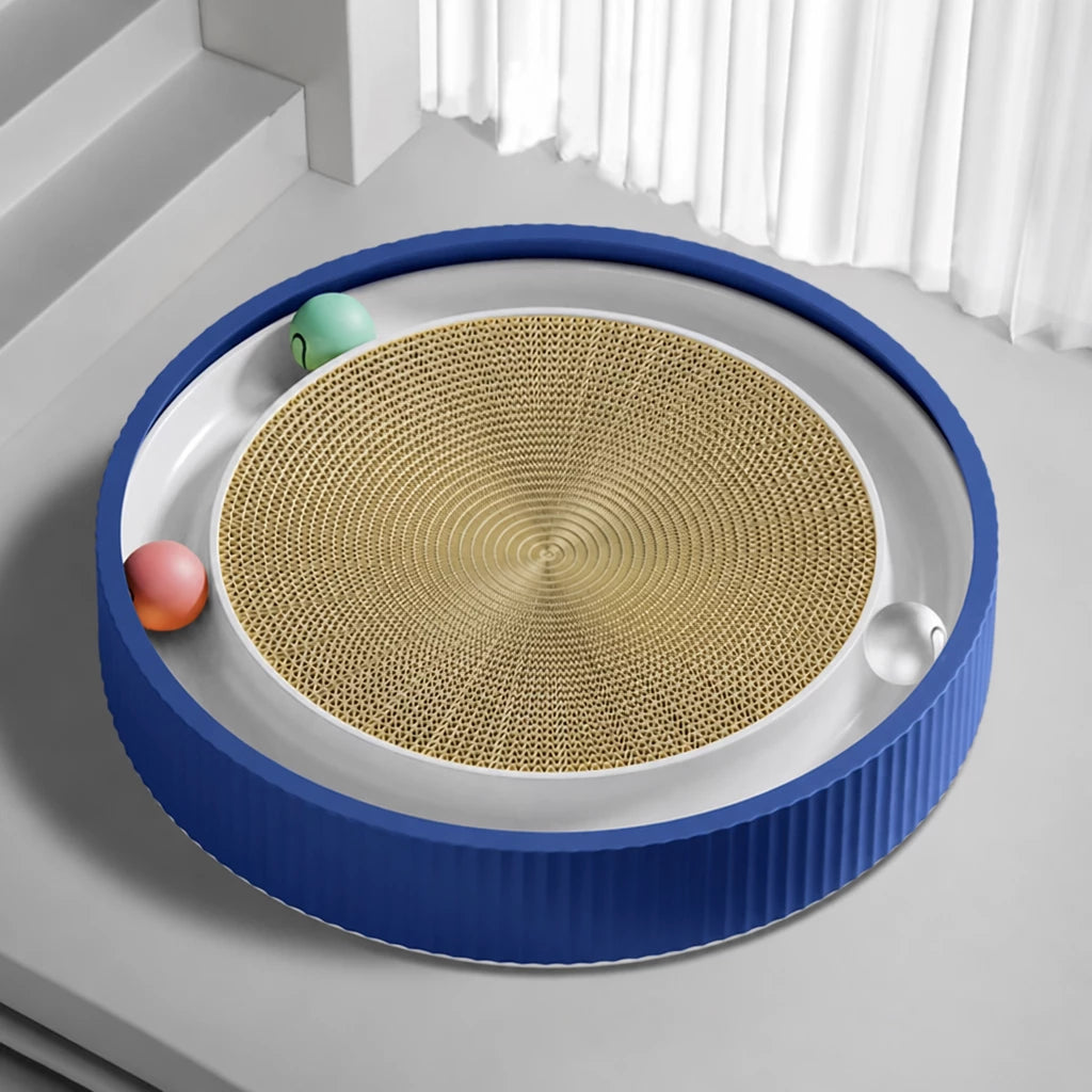 Extra-Large Round Corrugated Cardboard Cat Scratcher & Lounger