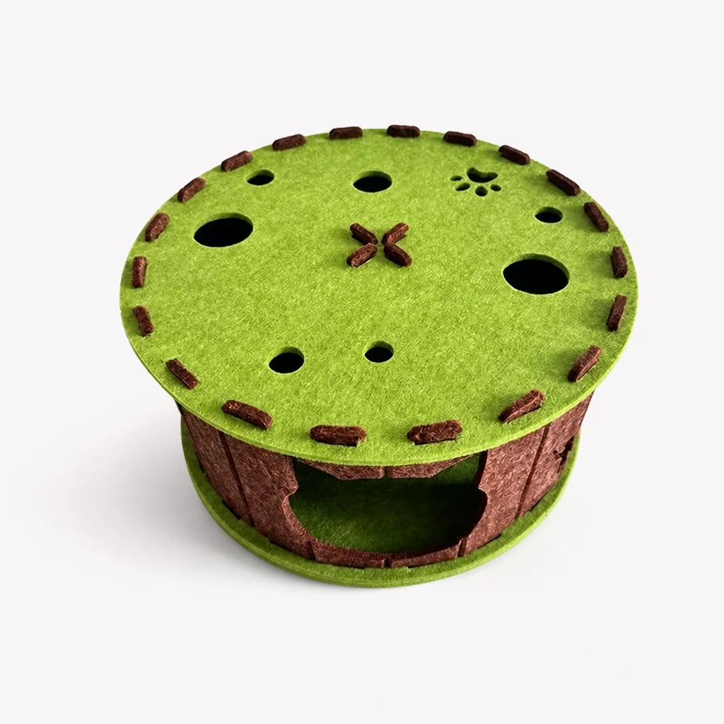 Donut-Shaped Felt Cat Scratcher Tunnel Bed