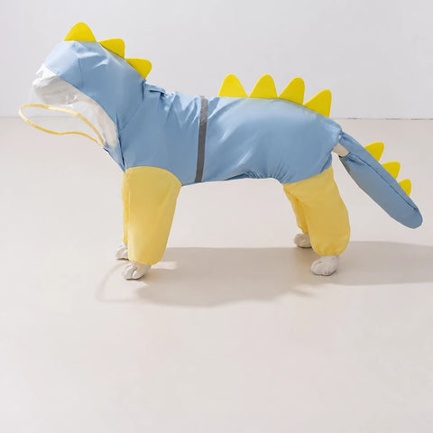 Full-Coverage Four-Leg Dog Raincoat for Medium & Large Dogs