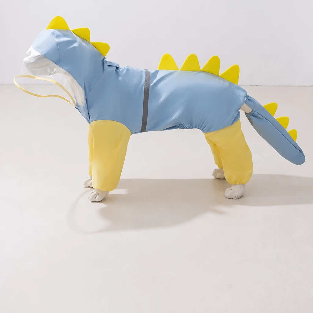 Full-Coverage Four-Leg Dog Raincoat for Medium & Large Dogs