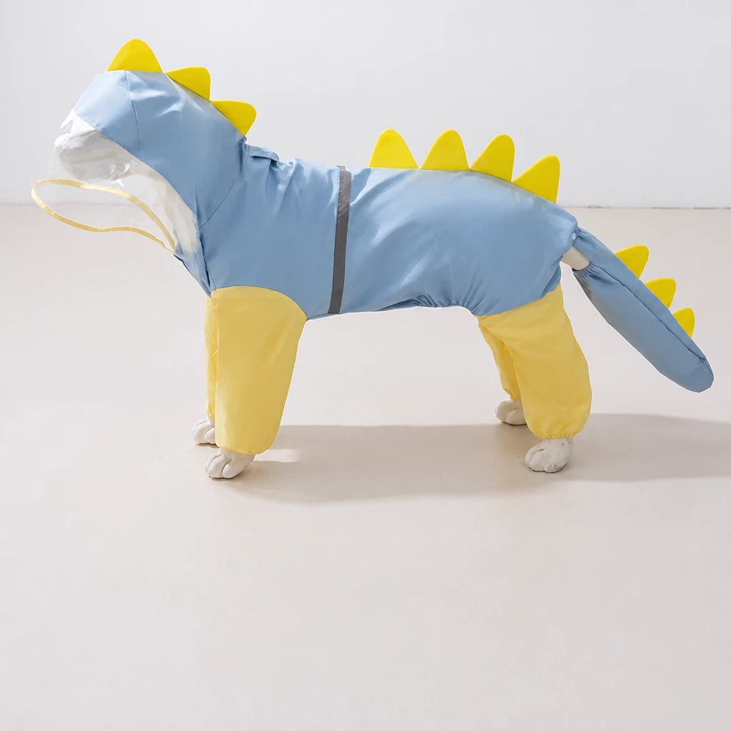 Full-Coverage Four-Leg Dog Raincoat for Medium & Large Dogs