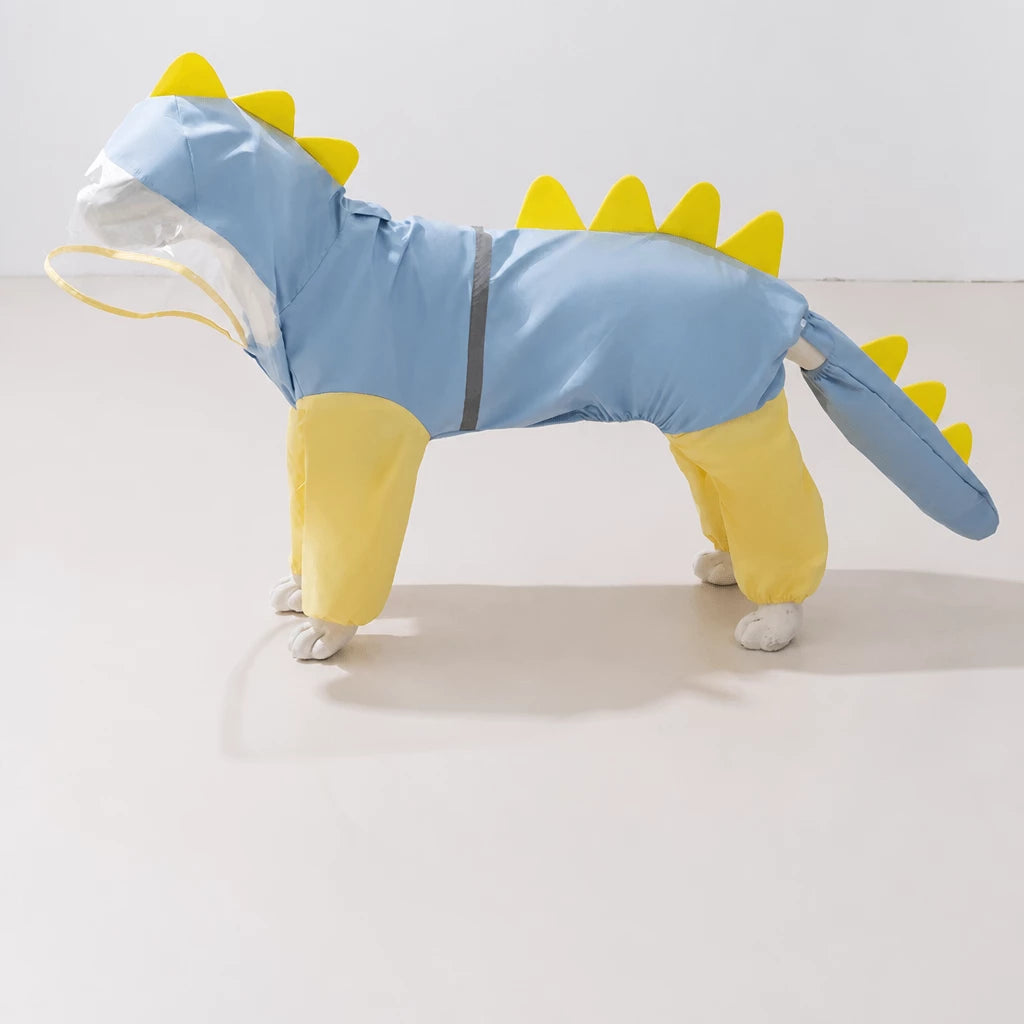Full-Coverage Four-Leg Dog Raincoat for Medium & Large Dogs