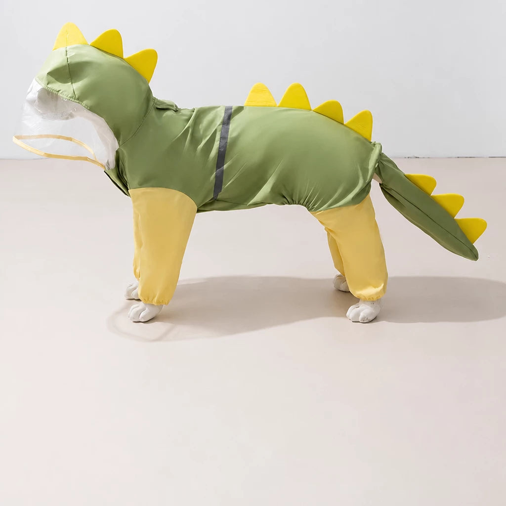 Full-Coverage Four-Leg Dog Raincoat for Medium & Large Dogs
