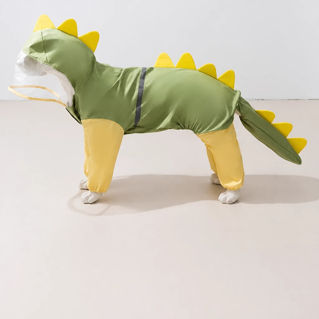 Full-Coverage Four-Leg Dog Raincoat for Medium & Large Dogs