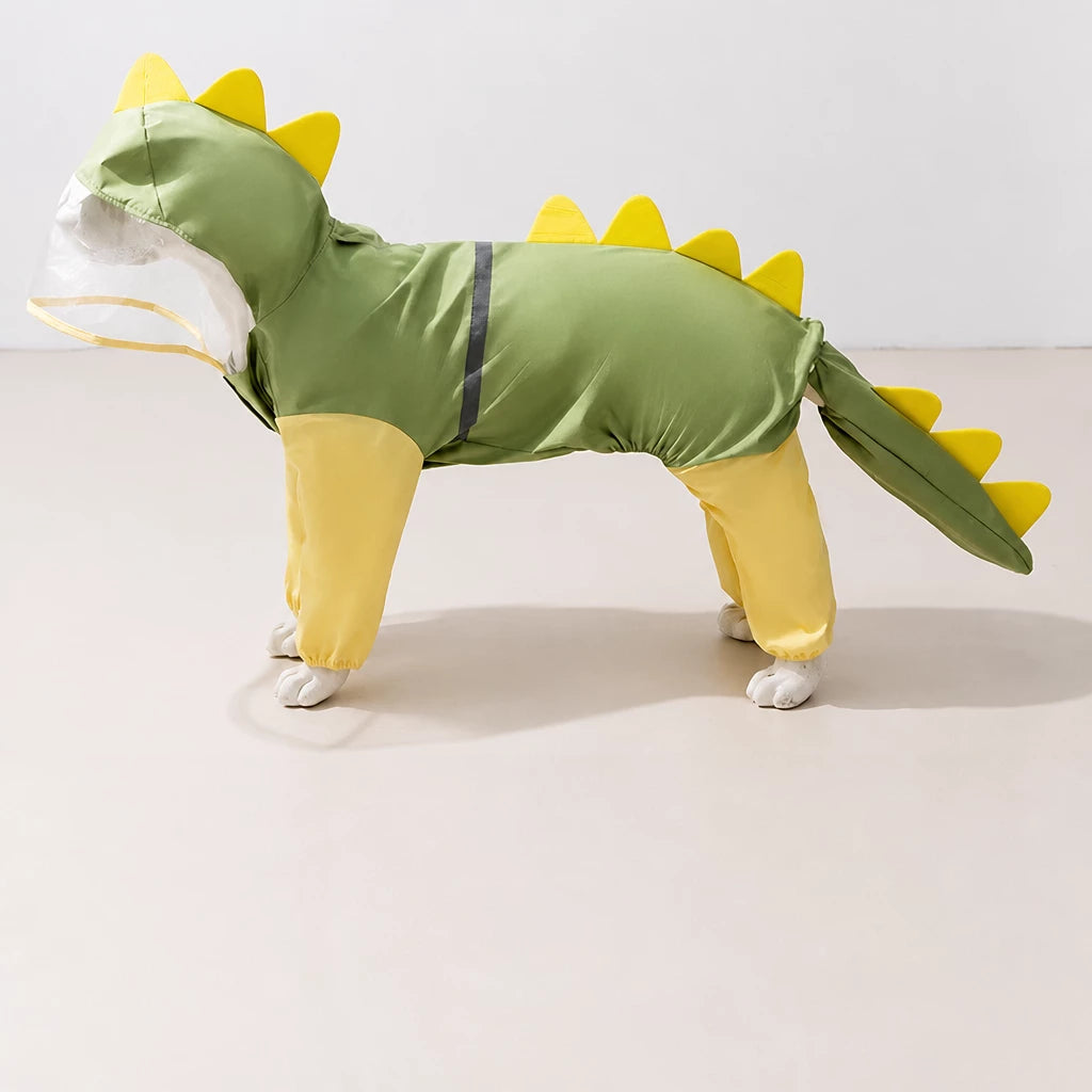 Full-Coverage Four-Leg Dog Raincoat for Medium & Large Dogs