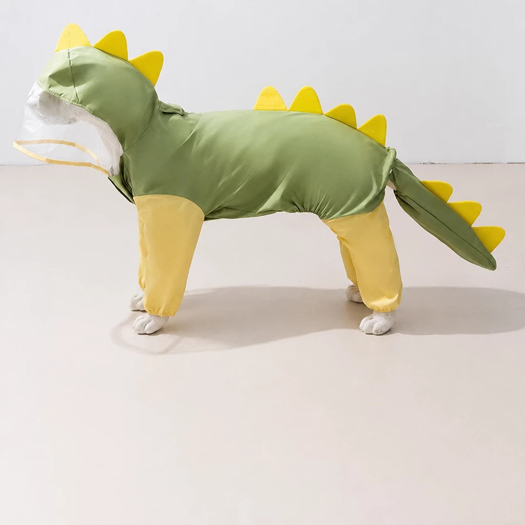 Full-Coverage Four-Leg Dog Raincoat for Medium & Large Dogs