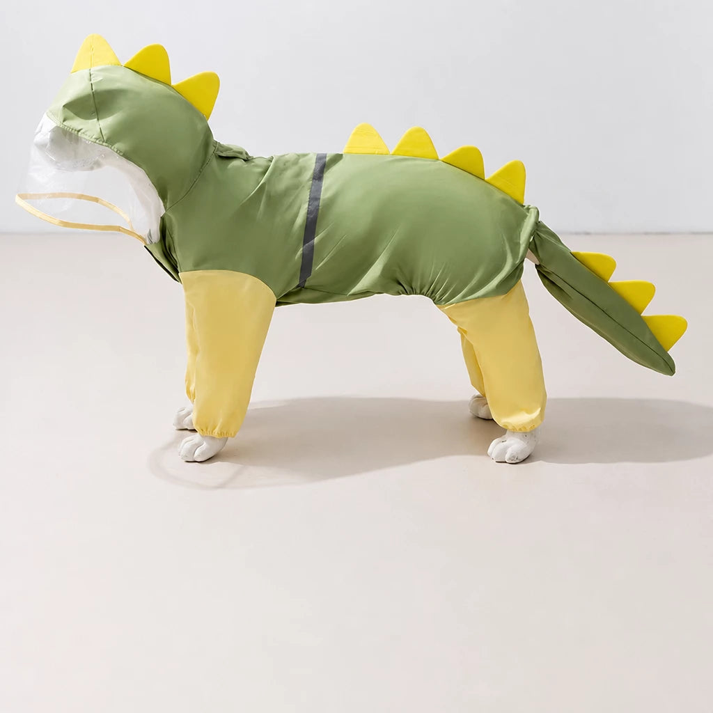 Full-Coverage Four-Leg Dog Raincoat for Medium & Large Dogs