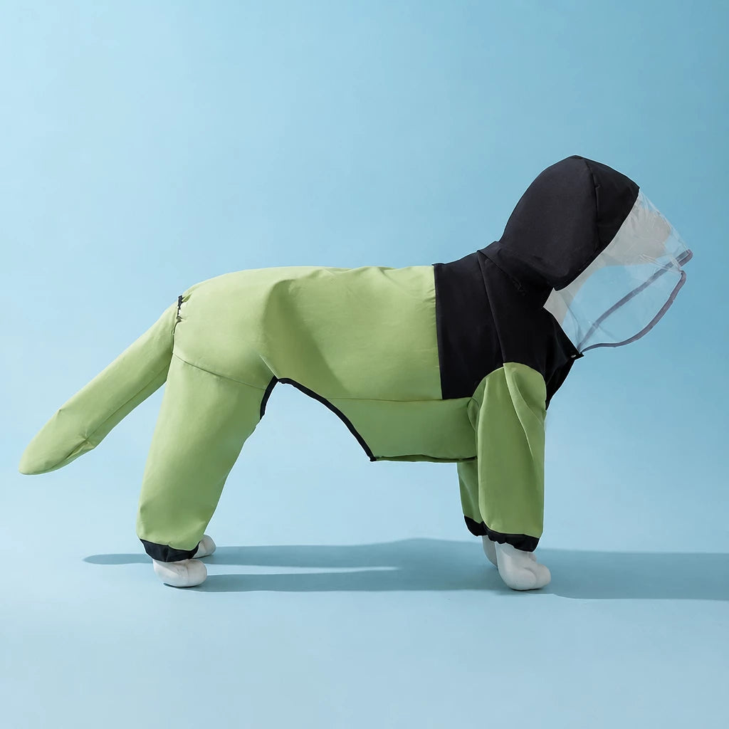 Full-Coverage Four-Leg Dog Raincoat for Medium & Large Dogs