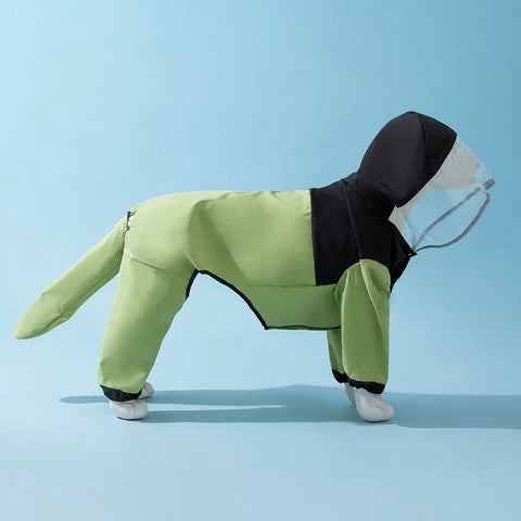 Full-Coverage Four-Leg Dog Raincoat for Medium & Large Dogs