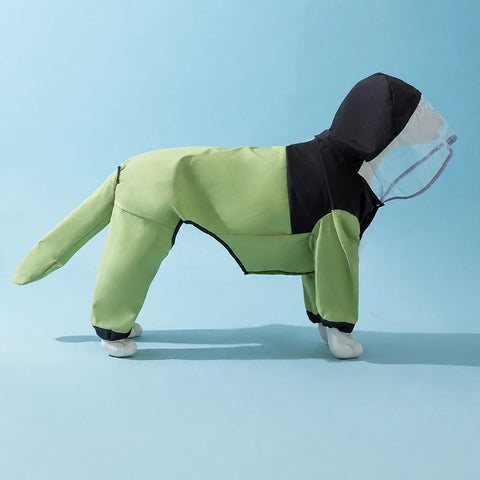 Full-Coverage Four-Leg Dog Raincoat for Medium & Large Dogs