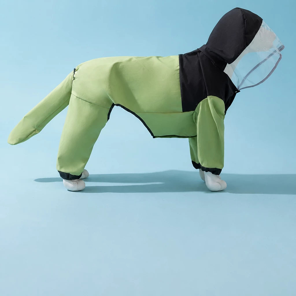 Full-Coverage Four-Leg Dog Raincoat for Medium & Large Dogs