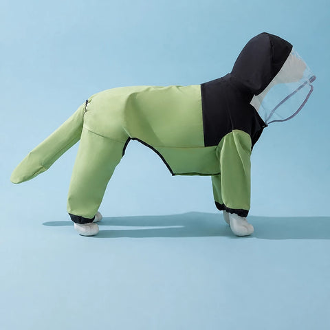 Full-Coverage Four-Leg Dog Raincoat for Medium & Large Dogs