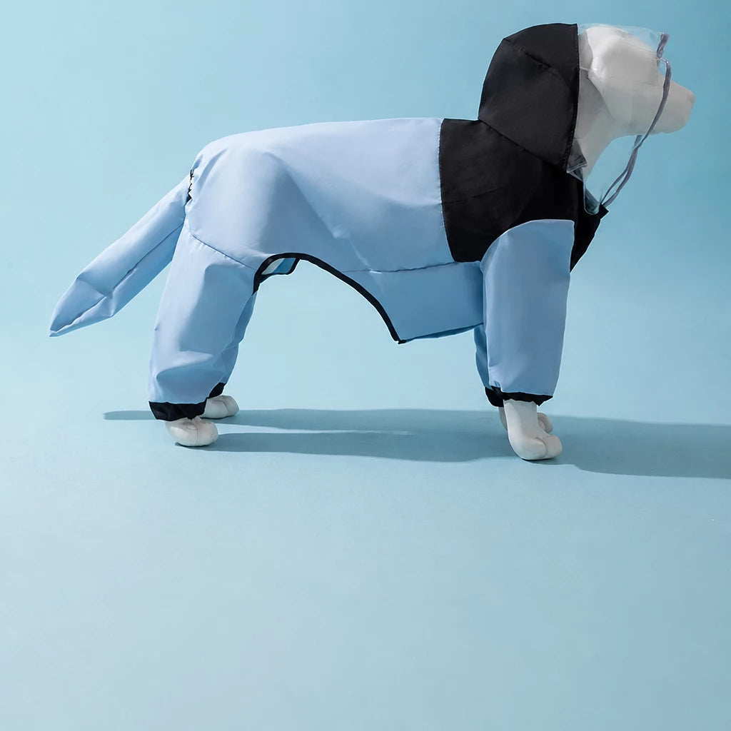 Full-Coverage Four-Leg Dog Raincoat for Medium & Large Dogs