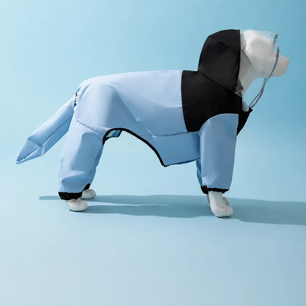 Full-Coverage Four-Leg Dog Raincoat for Medium & Large Dogs