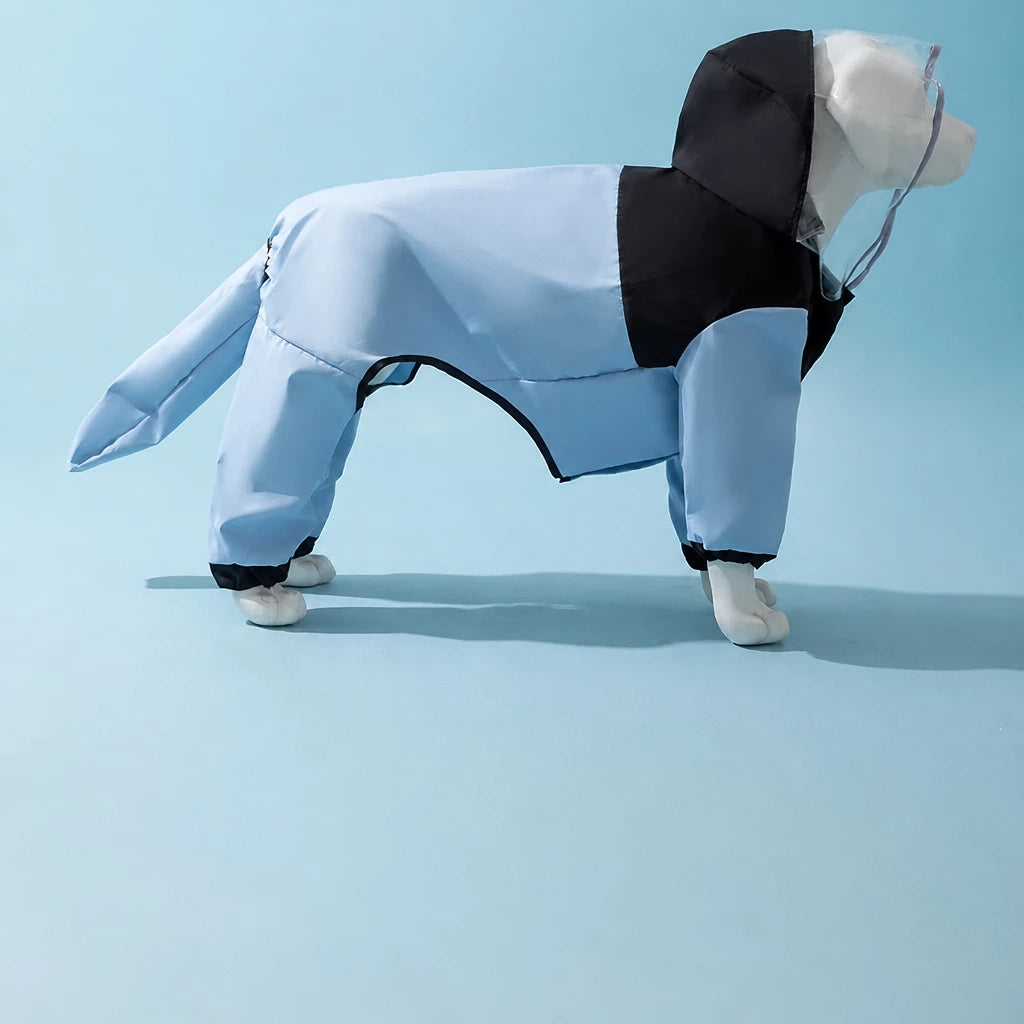Full-Coverage Four-Leg Dog Raincoat for Medium & Large Dogs