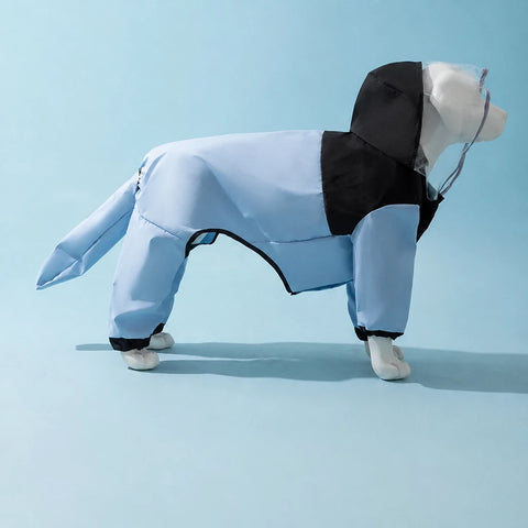 Full-Coverage Four-Leg Dog Raincoat for Medium & Large Dogs