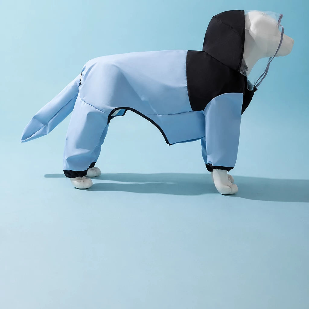 Full-Coverage Four-Leg Dog Raincoat for Medium & Large Dogs