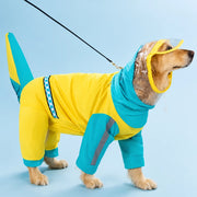 Full-Coverage Four-Leg Dog Raincoat for Medium & Large Dogs