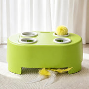 Electric Whack-a-Mole Cat Toy with Moving Feather Teaser