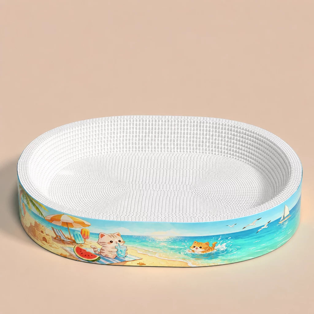 Corrugated Cardboard Cat Scratcher Bed