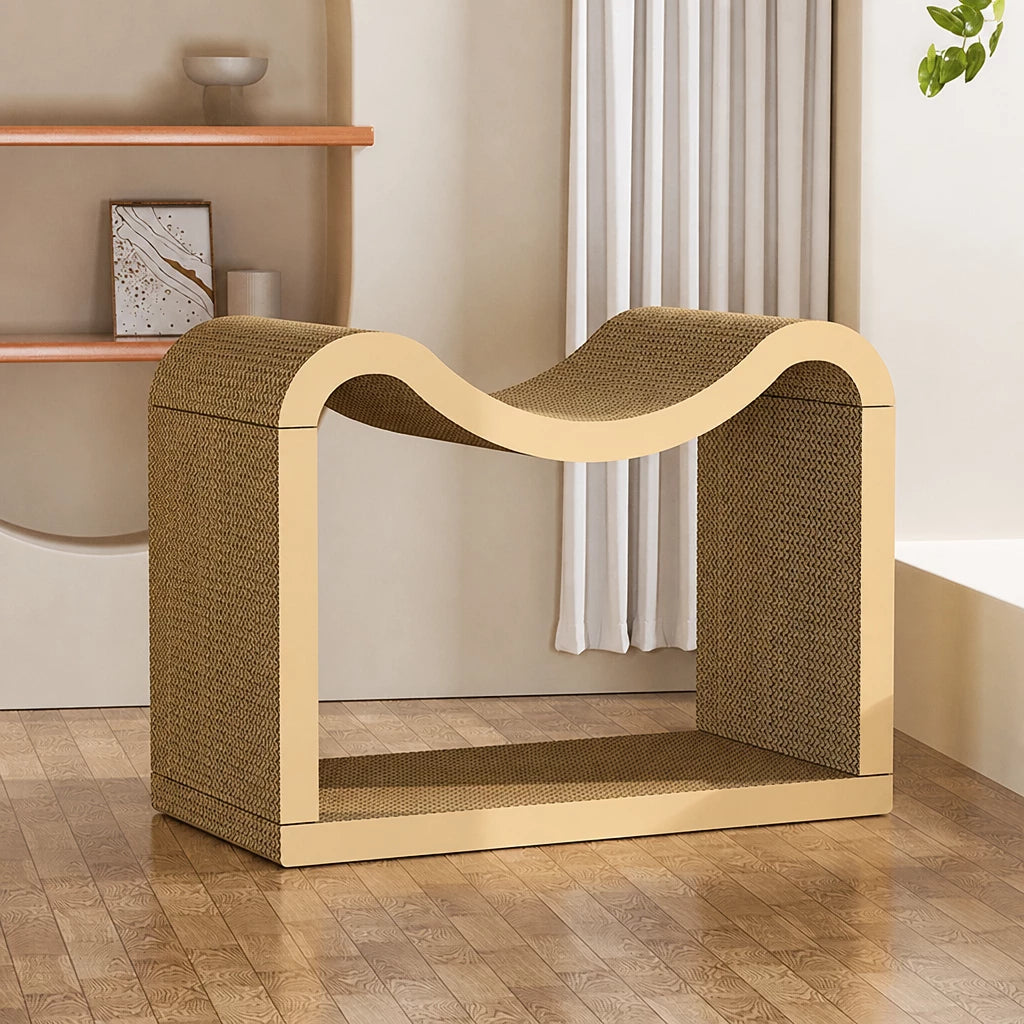 Spacious Corrugated Cardboard Cat Scratcher House
