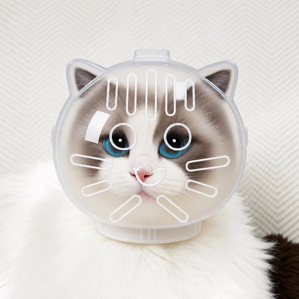 Clear Plastic Recovery Cone for Cats
