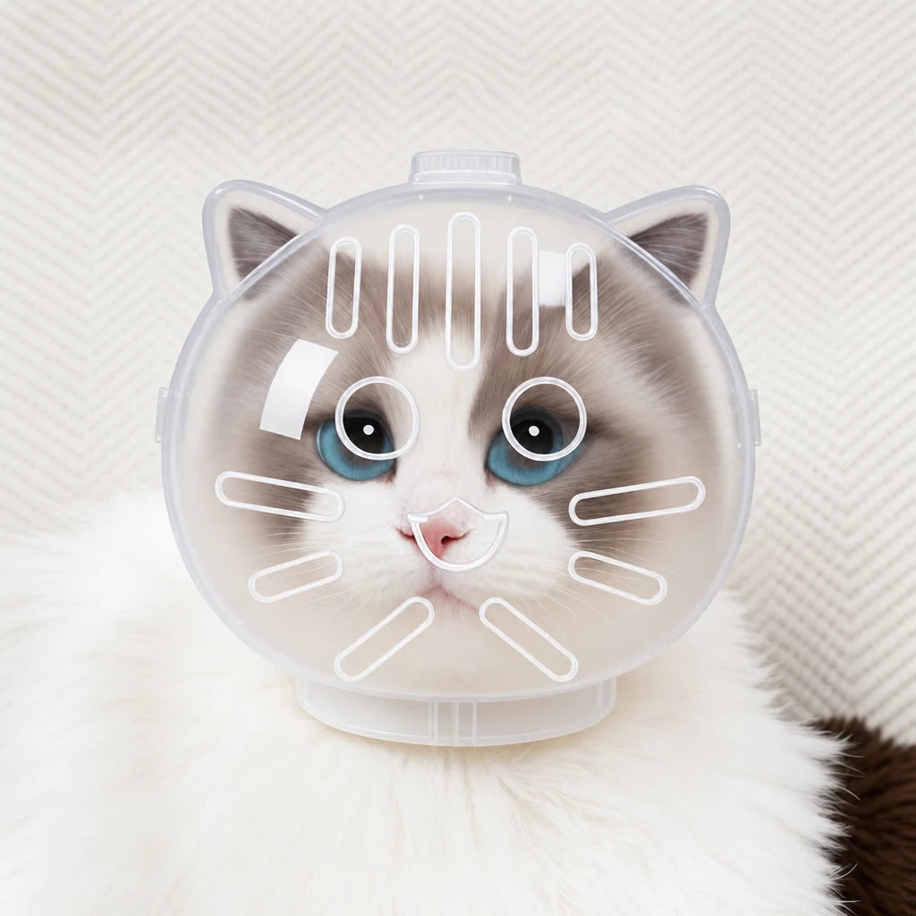 Clear Plastic Recovery Cone for Cats