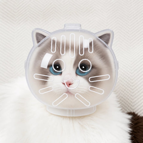 Clear Plastic Recovery Cone for Cats