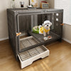 Small Dog Crate with Separate Resting and Toilet Area
