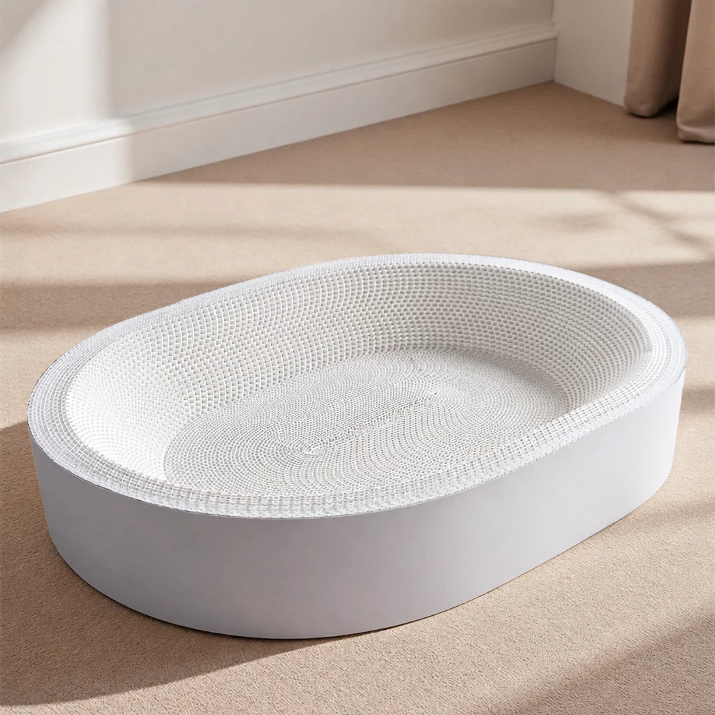 Oval Corrugated Cardboard Cat Scratcher Lounge for Cats