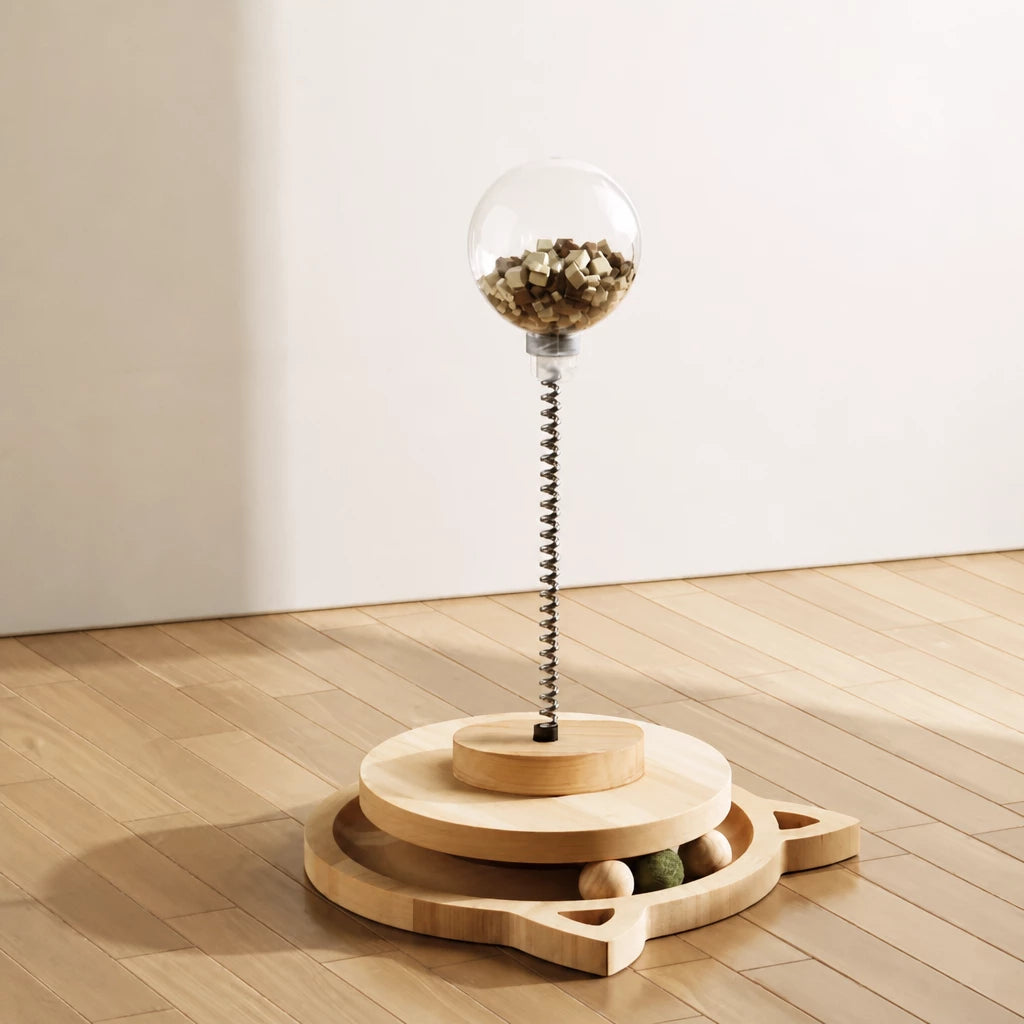 Vertical Sisal Cat Scratching Post with Climbing Tower