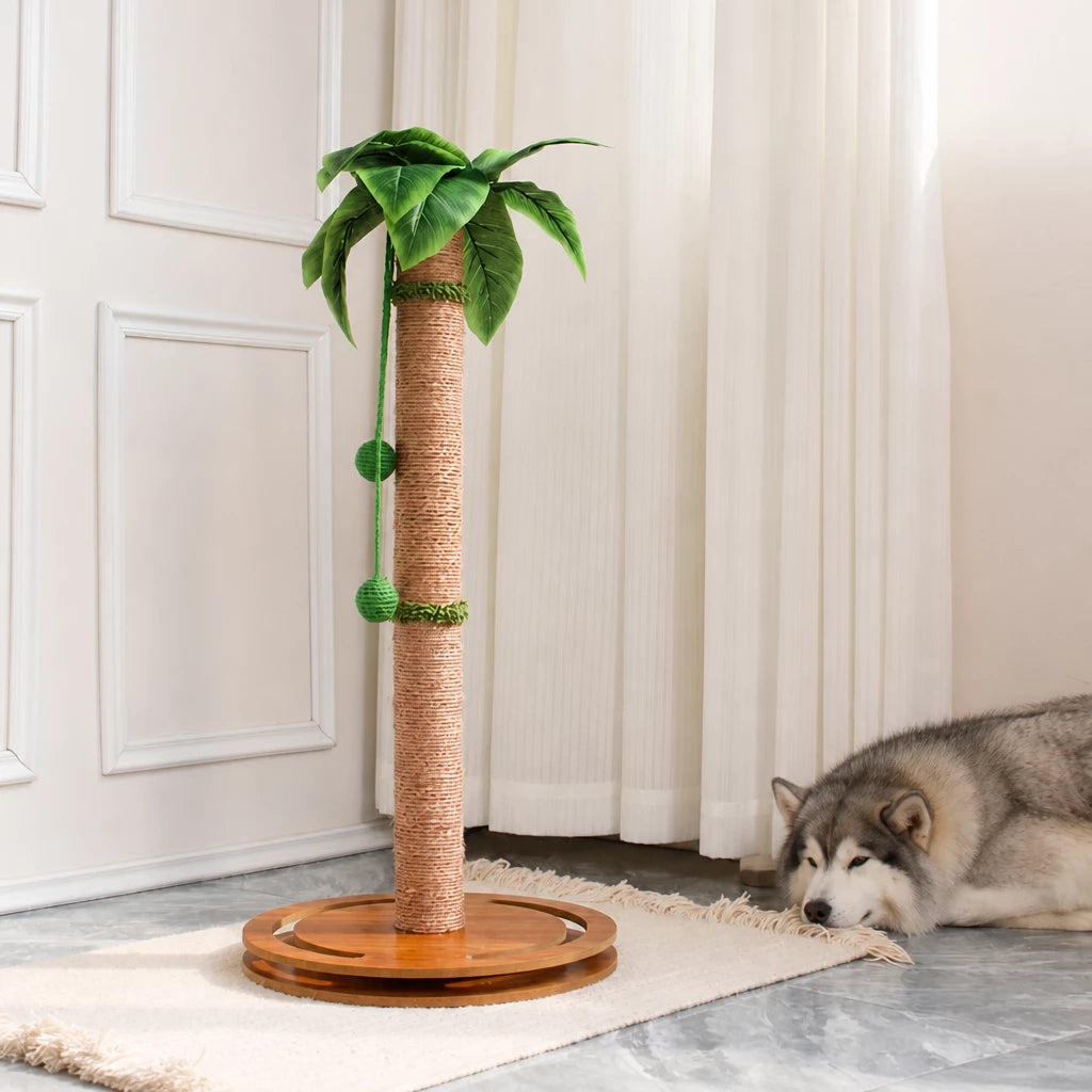 Large Round Sisal Cat Scratching Post & Climbing Tower