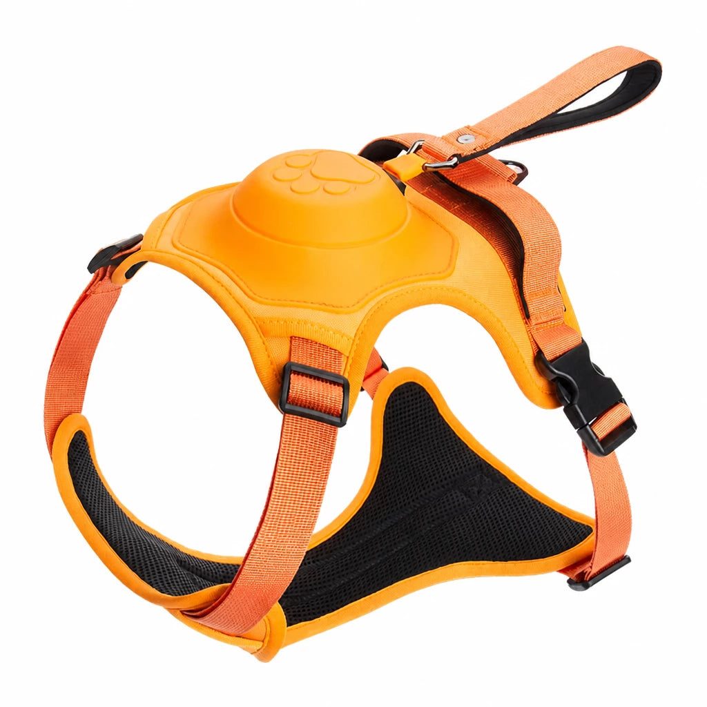 Nylon Dog Harness with Retractable Leash