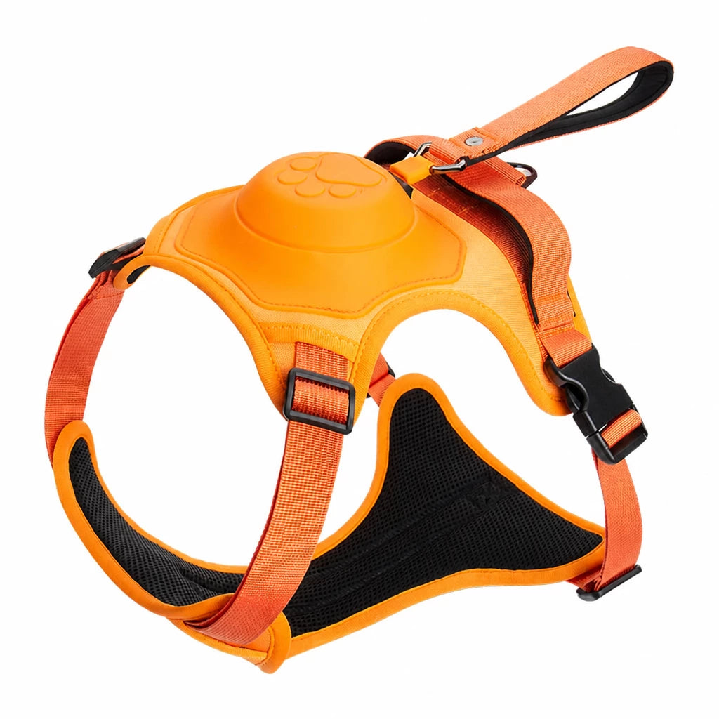 Nylon Dog Harness with Retractable Leash