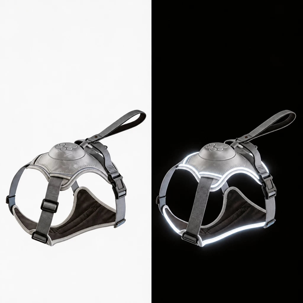Nylon Dog Harness with Retractable Leash