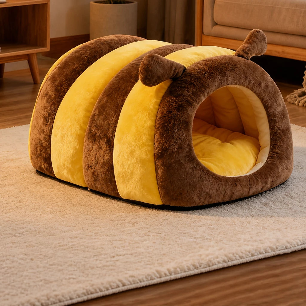 Enclosed Pet Bed Tent for Cats and Small Dogs