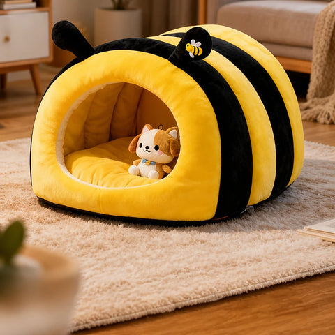 Enclosed Pet Bed Tent for Cats and Small Dogs