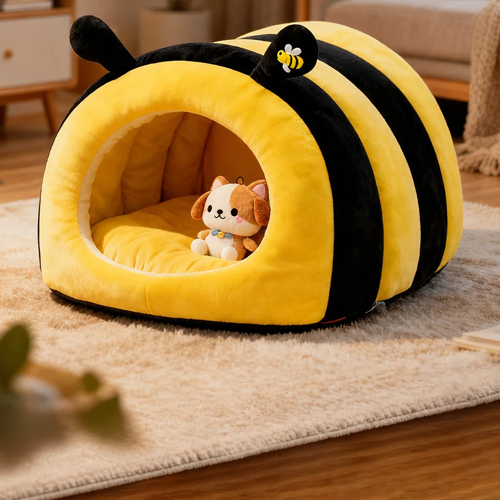 Enclosed Pet Bed Tent for Cats and Small Dogs