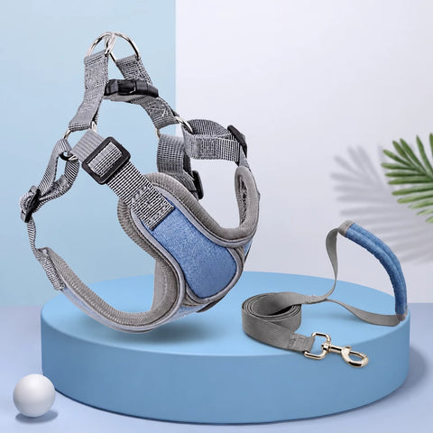 Vest-Style Dog Harness & Leash Set for Small to Medium Dogs